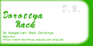 dorottya mack business card